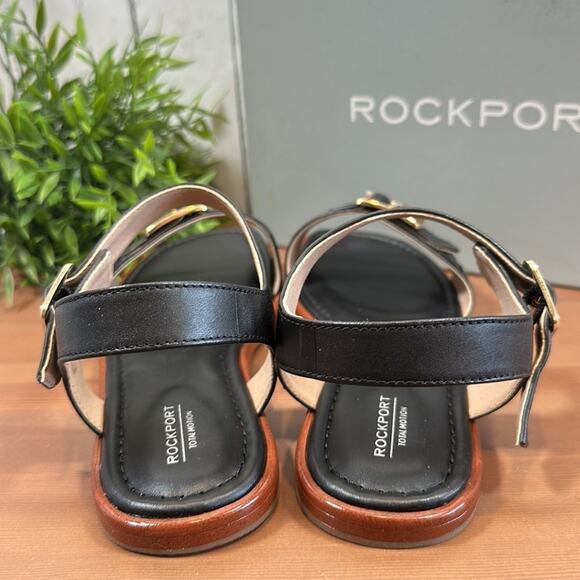 Rockport Zadie Buckle Total Motion Leather Sandals Wide Width Size 9.5 - Picture 9 of 12